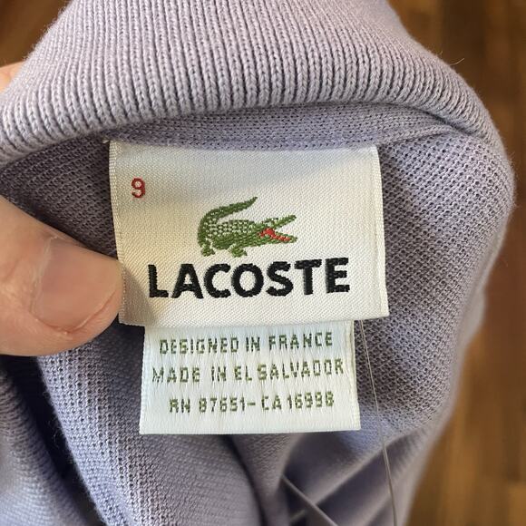 NWT Lacoste Men’s Purple Short Sleeve Classic Fit Pique Polo Shirt Size 4XL - Picture 4 of 9
